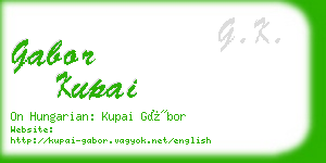 gabor kupai business card